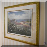 A04. Rowenna Dodge Anderson signed limited edition “Queen Ann's Lace” landscape print. Frame: 27”h x 33”w 